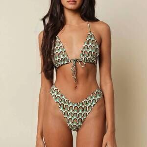 NEW MONTCE groovy lulu bikini bottom in green